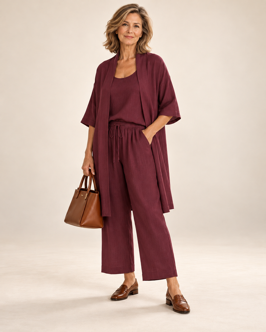 Charlotte™ | Effortless Linen-Cotton Three-Piece Set