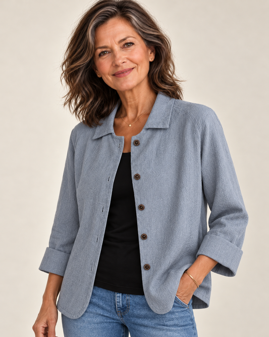 Elena™ | Relaxed Button-Front Blouse