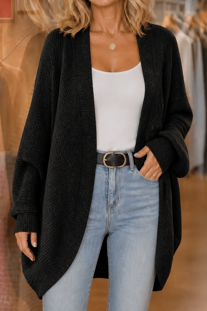 Madeline™ | Elegant Batwing Knit Cardigan
