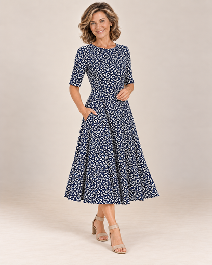 Rebecca™ | Effortless Printed Midi Dress