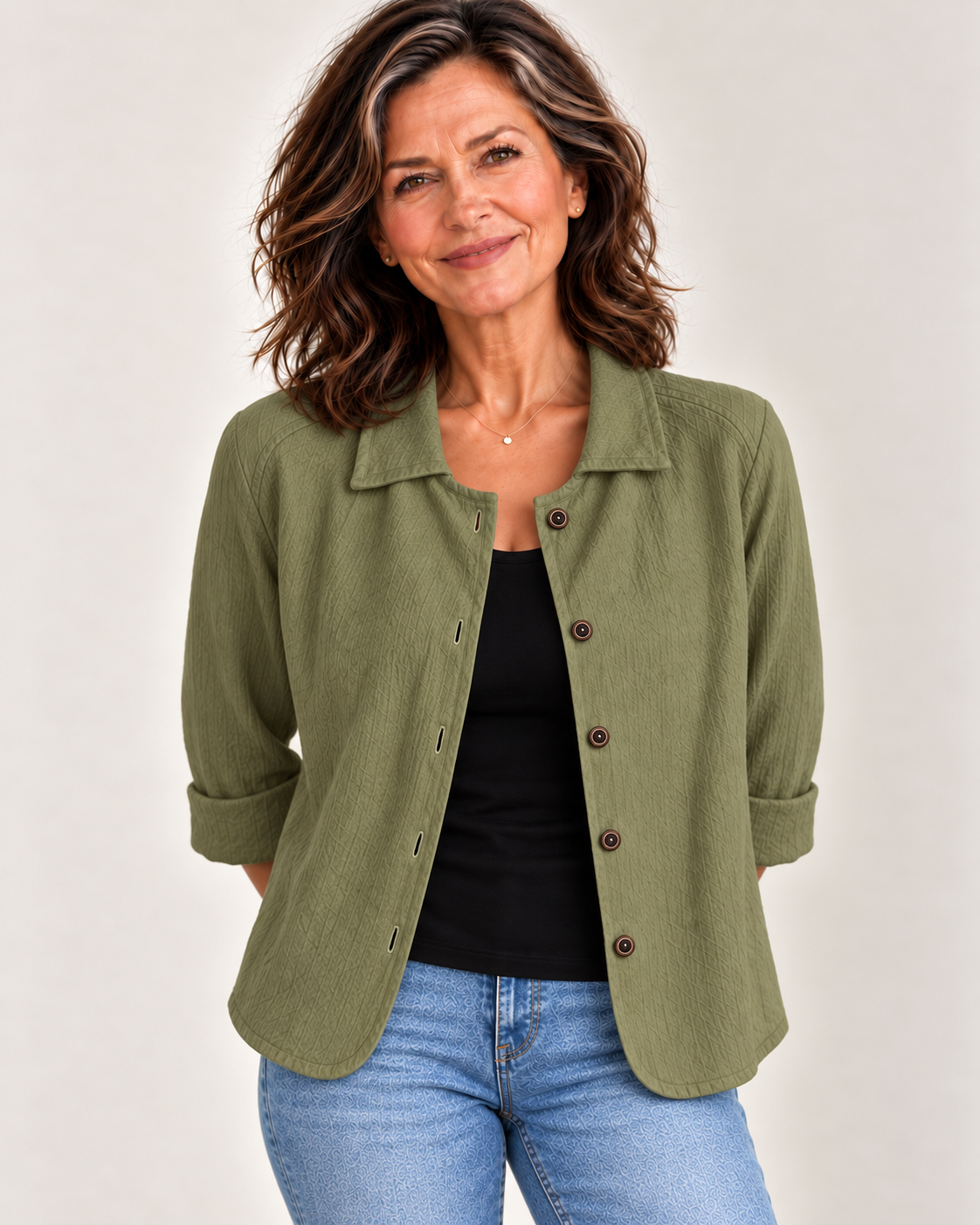 Elena™ | Relaxed Button-Front Blouse