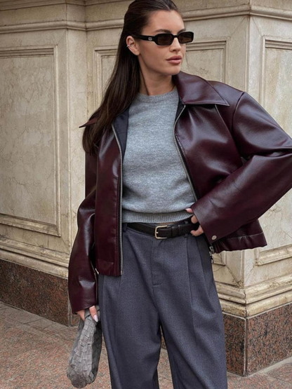 EVELYN | ELEGANT LEATHER JACKET