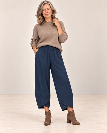 Charlotte™ | Relaxed Cotton-Linen Barrel Pants