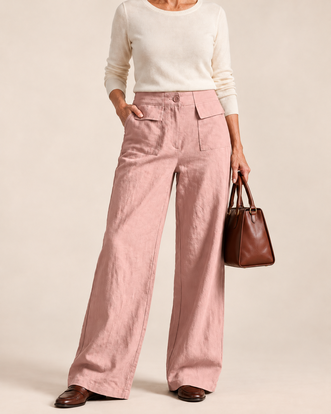 Olivia™ | Relaxed Linen Cotton Wide-Leg Pants