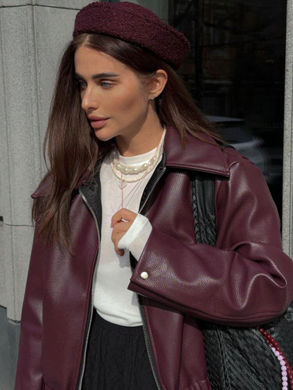 EVELYN | ELEGANT LEATHER JACKET