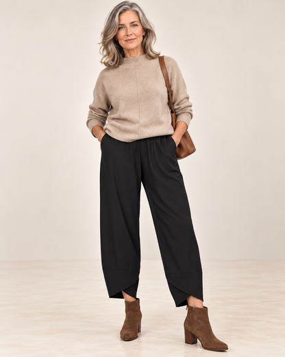 Charlotte™ | Relaxed Cotton-Linen Barrel Pants