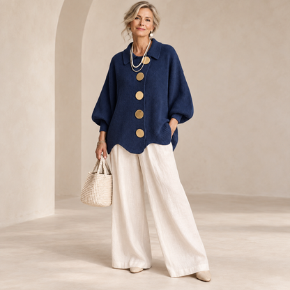 Amelia™ | Golden Button Knit Cardigan™