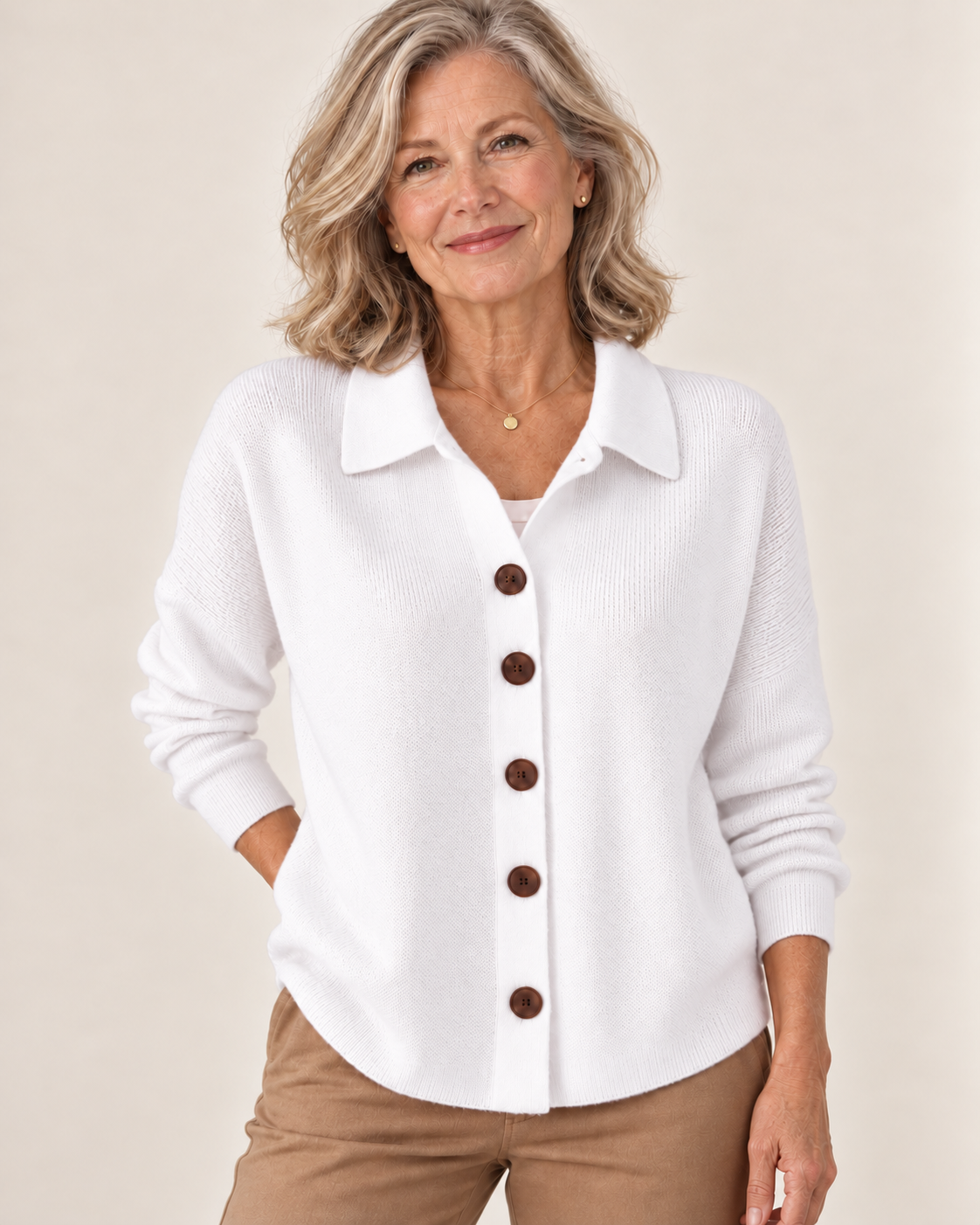 Sophie™ | Elegant Button-Front Knit Cardigan