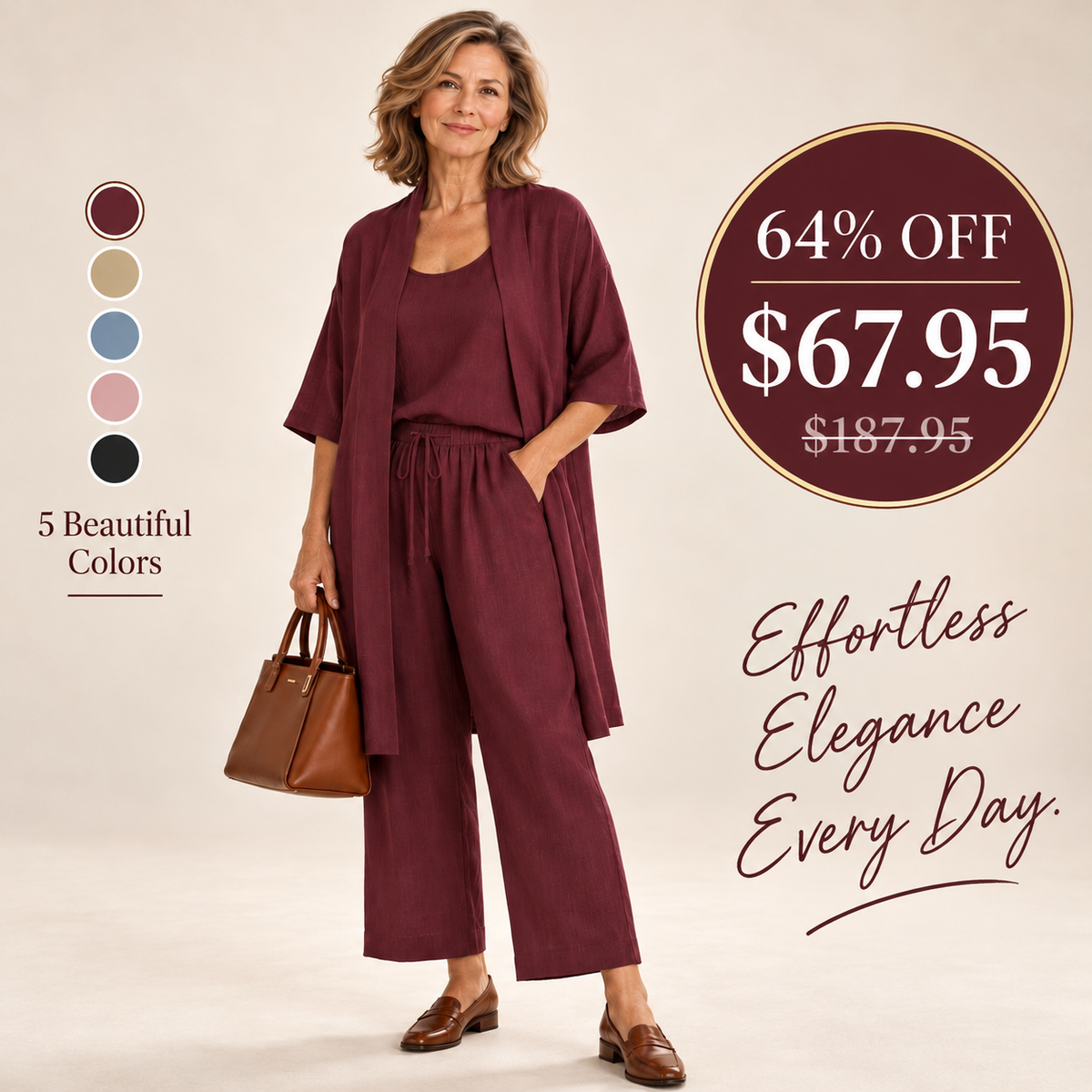 Charlotte™ | Effortless Linen-Cotton Three-Piece Set