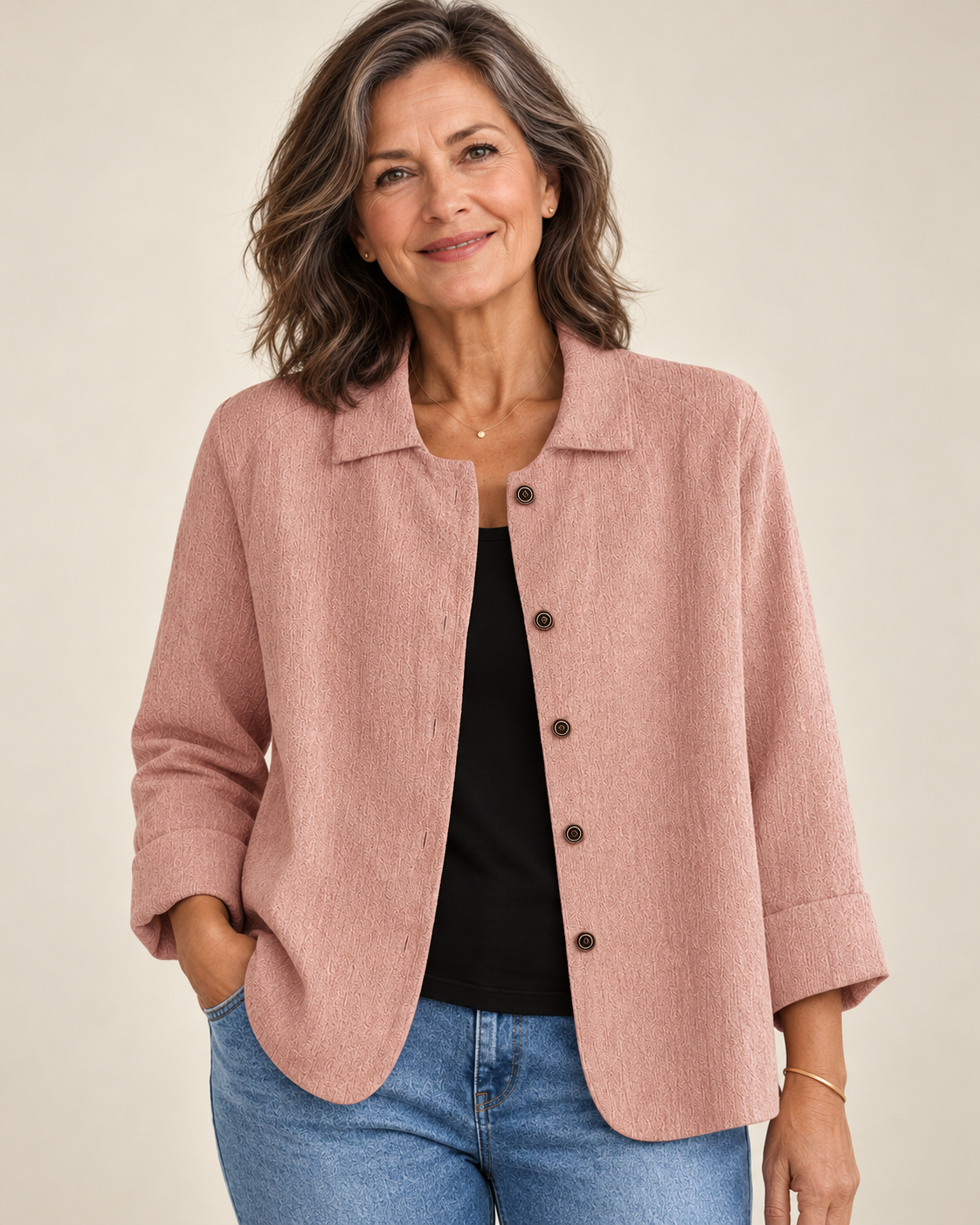 Elena™ | Relaxed Button-Front Blouse