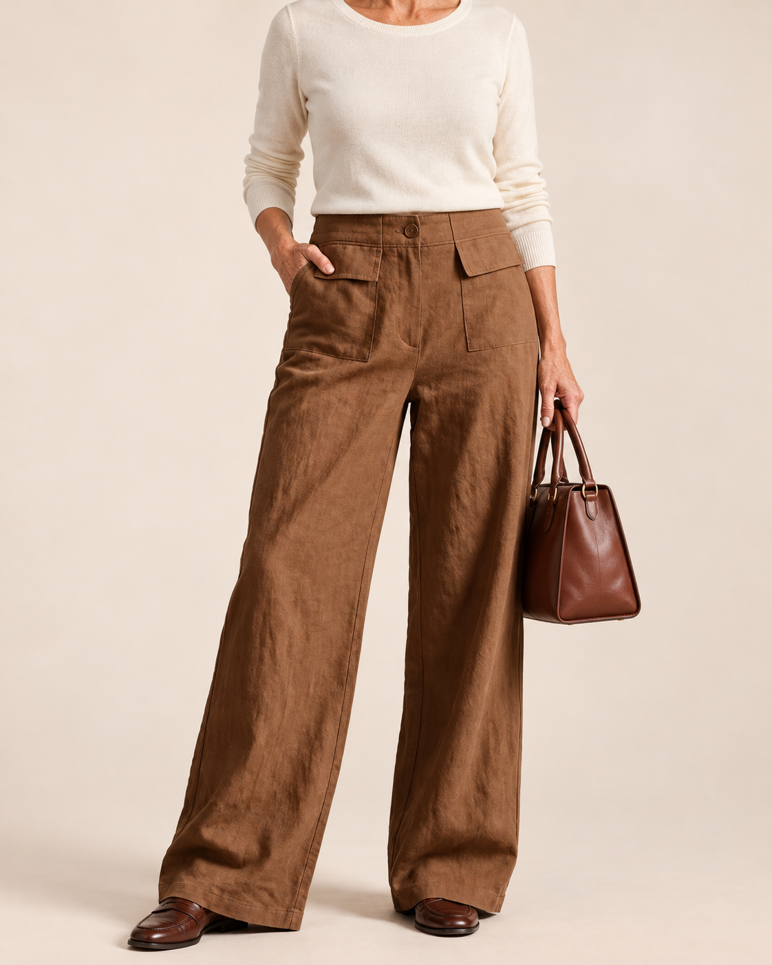 Olivia™ | Relaxed Linen Cotton Wide-Leg Pants