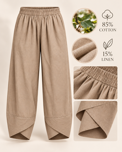 Charlotte™ | Relaxed Cotton-Linen Barrel Pants