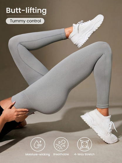 Luna | Ribbed Cropped Yoga Leggings