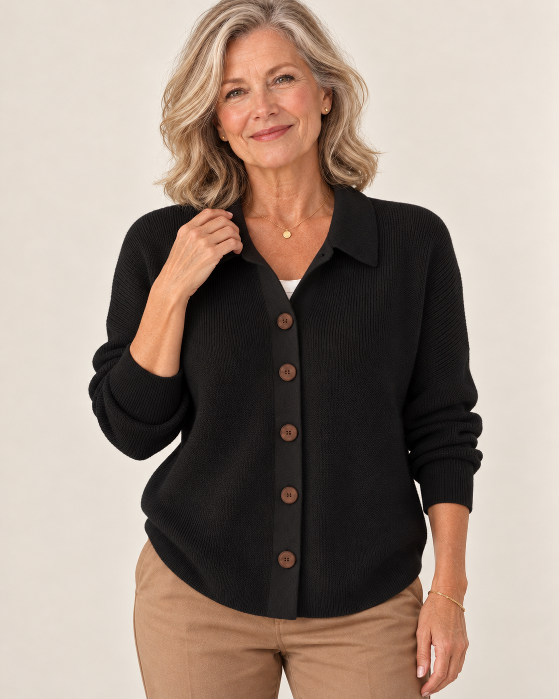 Sophie™ | Elegant Button-Front Knit Cardigan