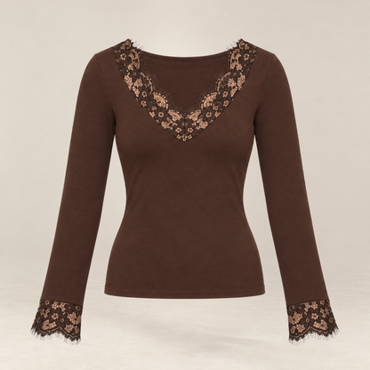 Isabella™ | Lace Detail Knit Top™