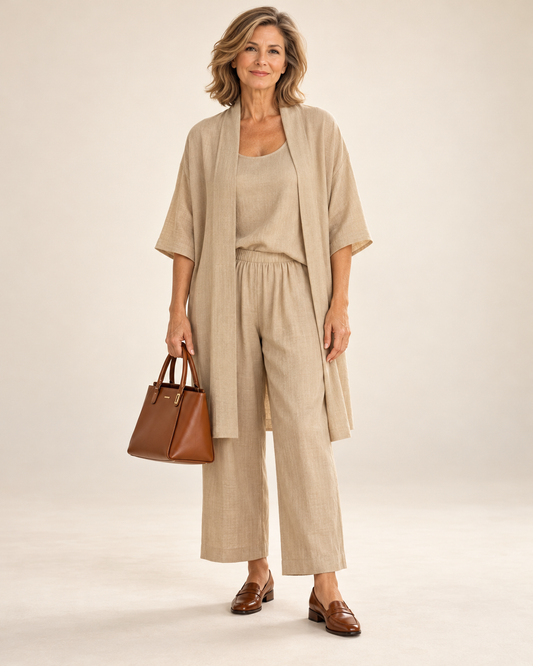 Charlotte™ | Effortless Linen-Cotton Three-Piece Set