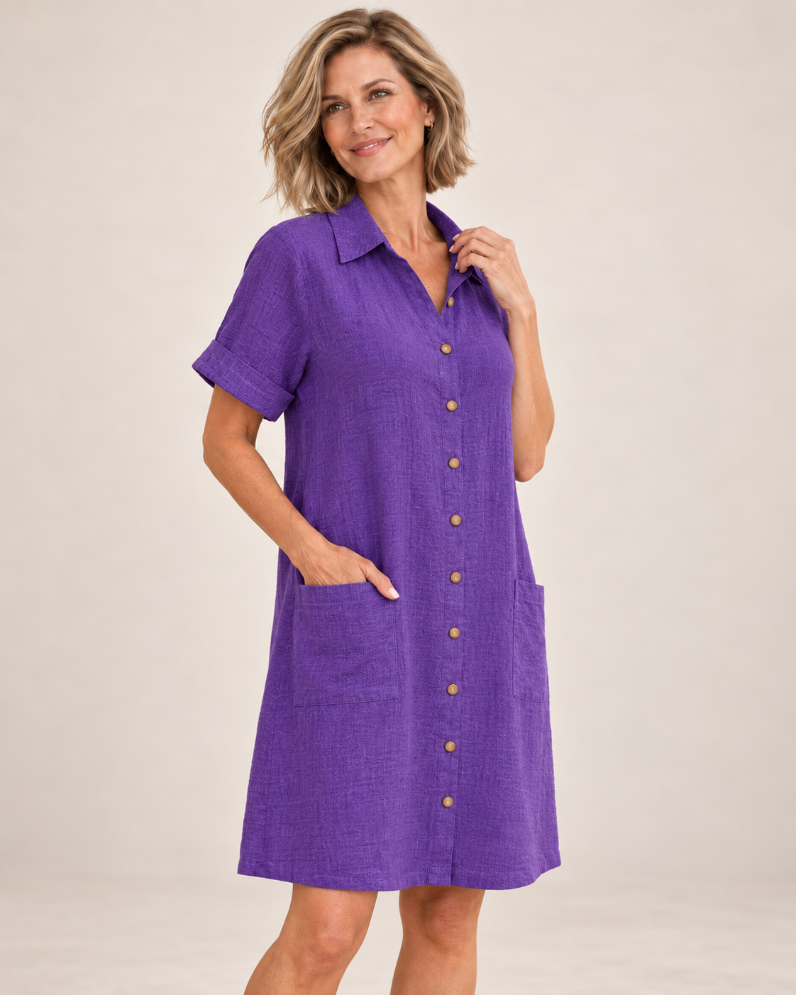 Natalie ™ | Relaxed Linen Shirt Dress