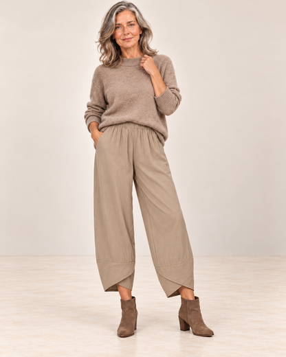 Charlotte™ | Relaxed Cotton-Linen Barrel Pants