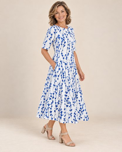 Rebecca™ | Effortless Printed Midi Dress