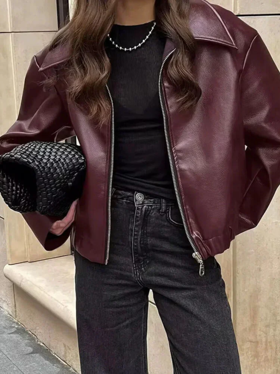 EVELYN | ELEGANT LEATHER JACKET