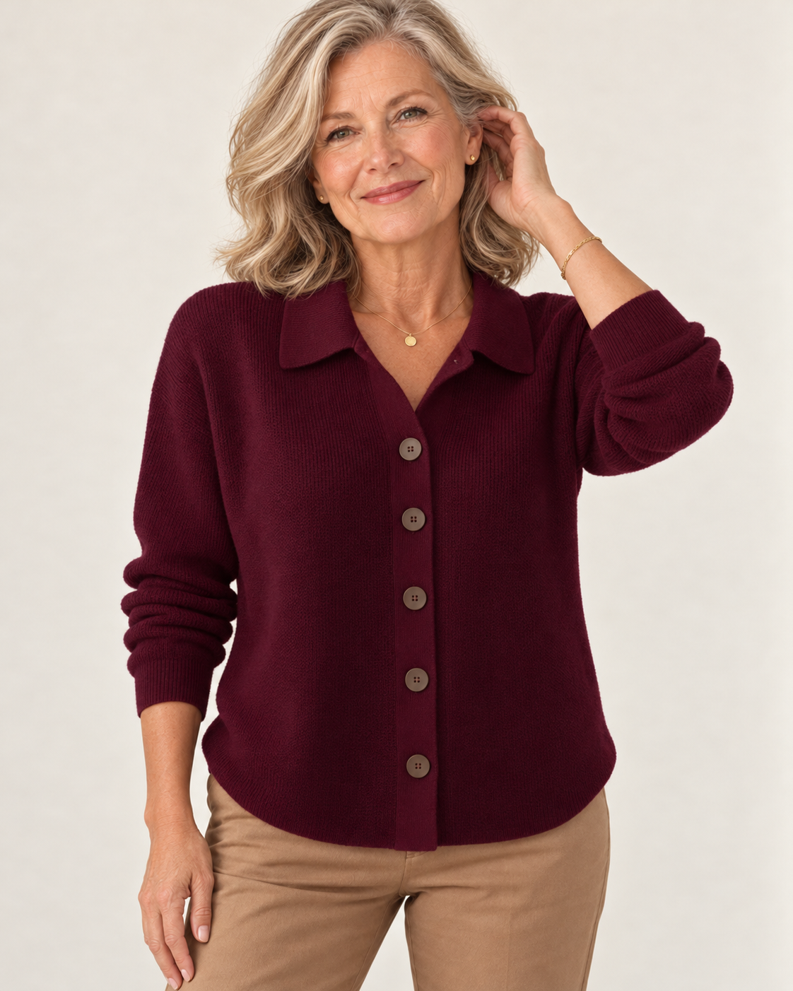 Sophie™ | Elegant Button-Front Knit Cardigan