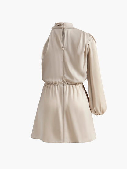 SOFIA | STATEMENT ONE-SLEEVE DRESS WITH SOFT PLEATS