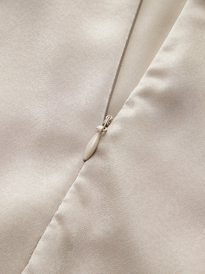 SOFIA | STATEMENT ONE-SLEEVE DRESS WITH SOFT PLEATS