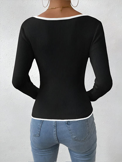 ISABELLA | CHIC RIBBED KNIT TOP