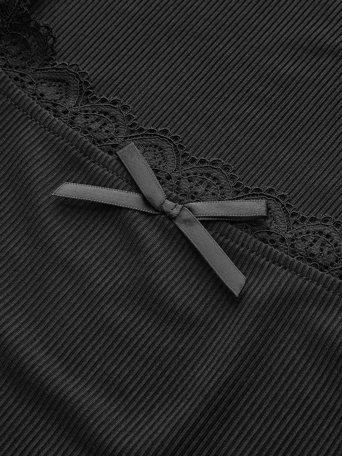 JENN | LONG SLEEVE CROP TOP WITH LACE TRIM