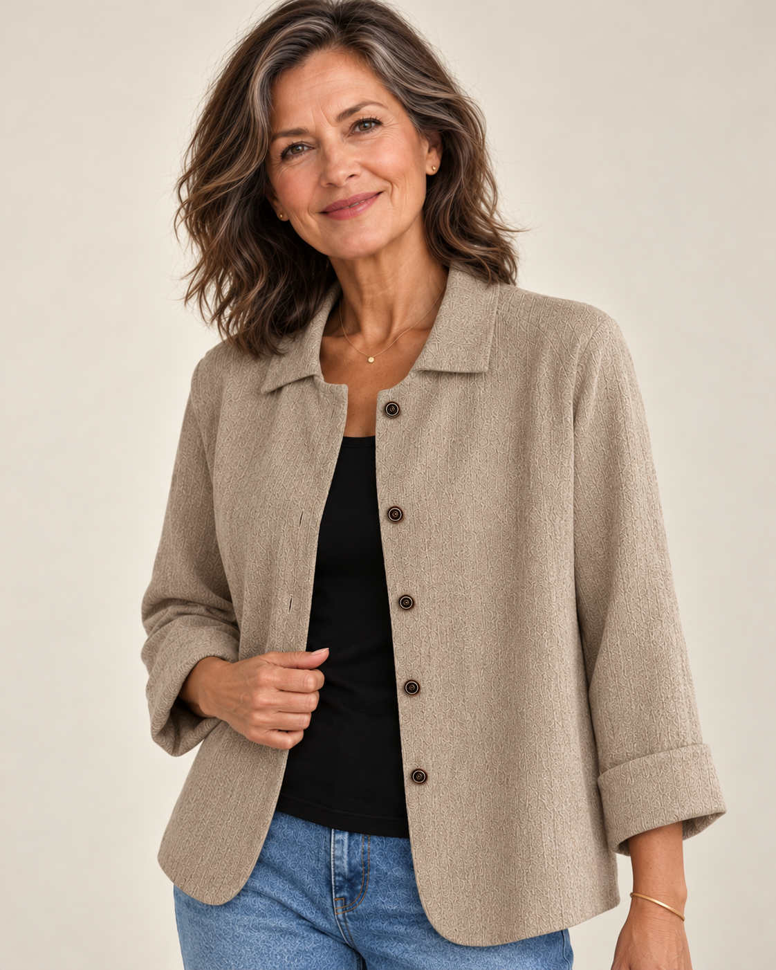 Elena™ | Relaxed Button-Front Blouse