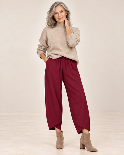 Charlotte™ | Relaxed Cotton-Linen Barrel Pants