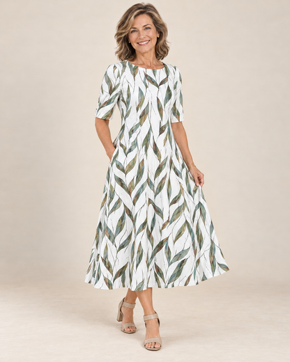 Rebecca™ | Effortless Printed Midi Dress