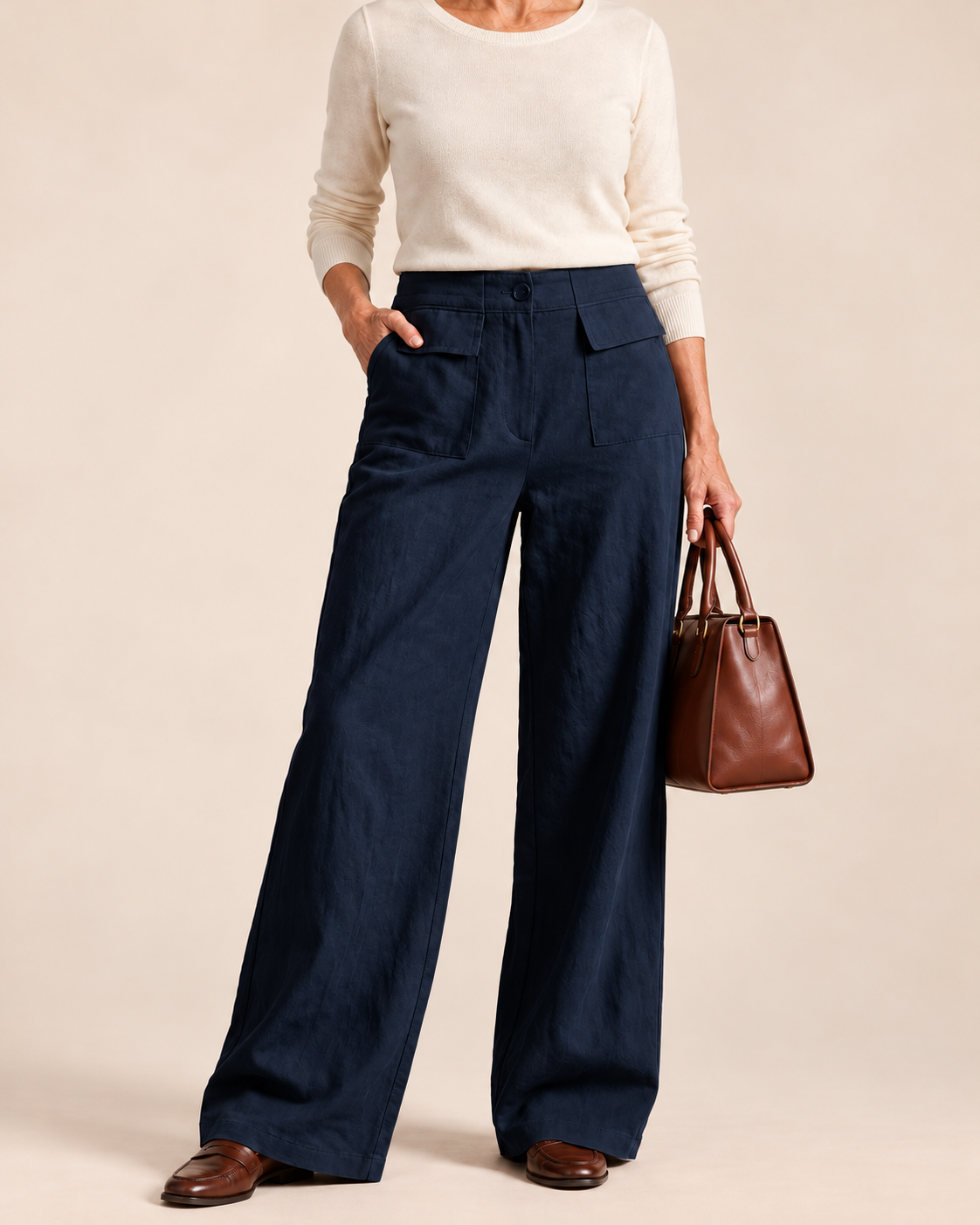 Olivia™ | Relaxed Linen Cotton Wide-Leg Pants
