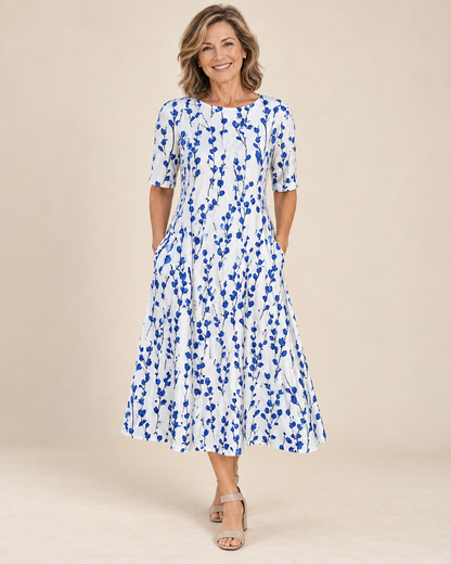 Rebecca™ | Effortless Printed Midi Dress