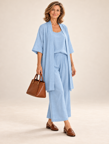 Charlotte™ | Effortless Linen-Cotton Three-Piece Set