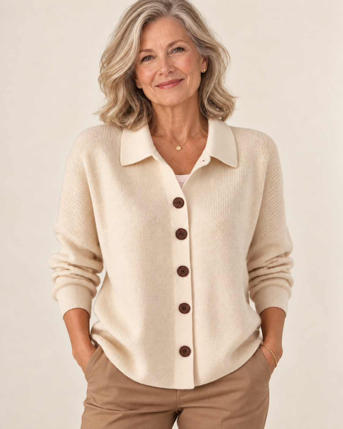 Sophie™ | Elegant Button-Front Knit Cardigan