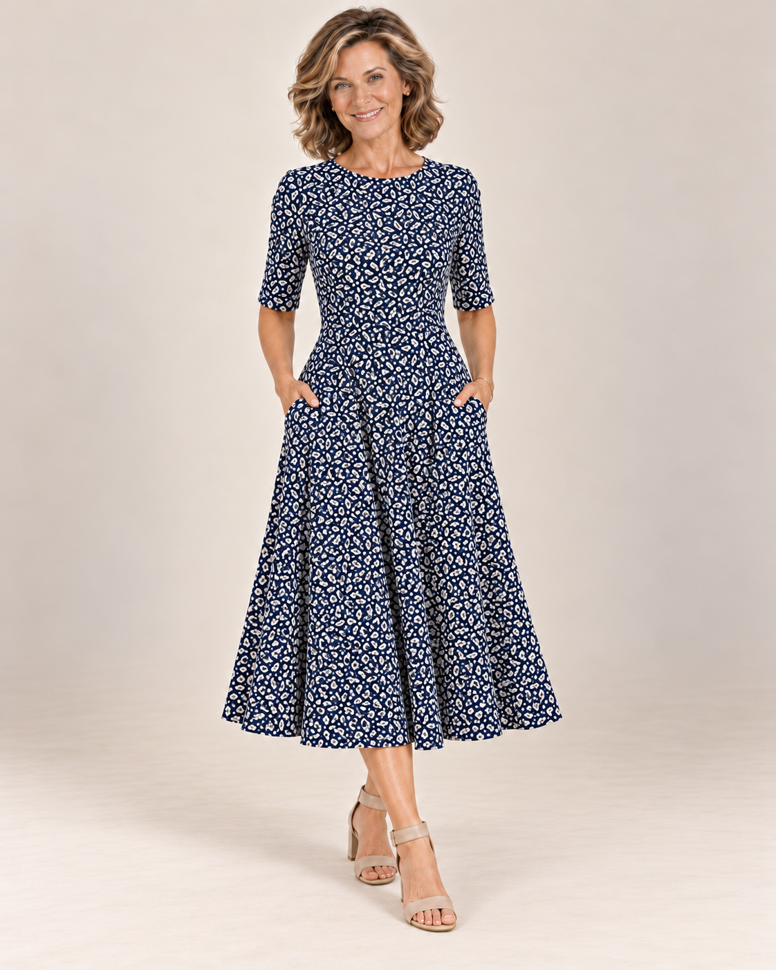 Rebecca™ | Effortless Printed Midi Dress