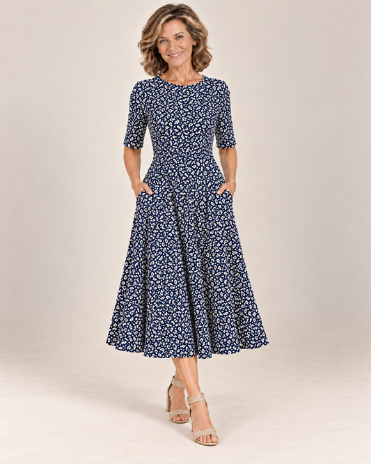 Rebecca™ | Effortless Printed Midi Dress