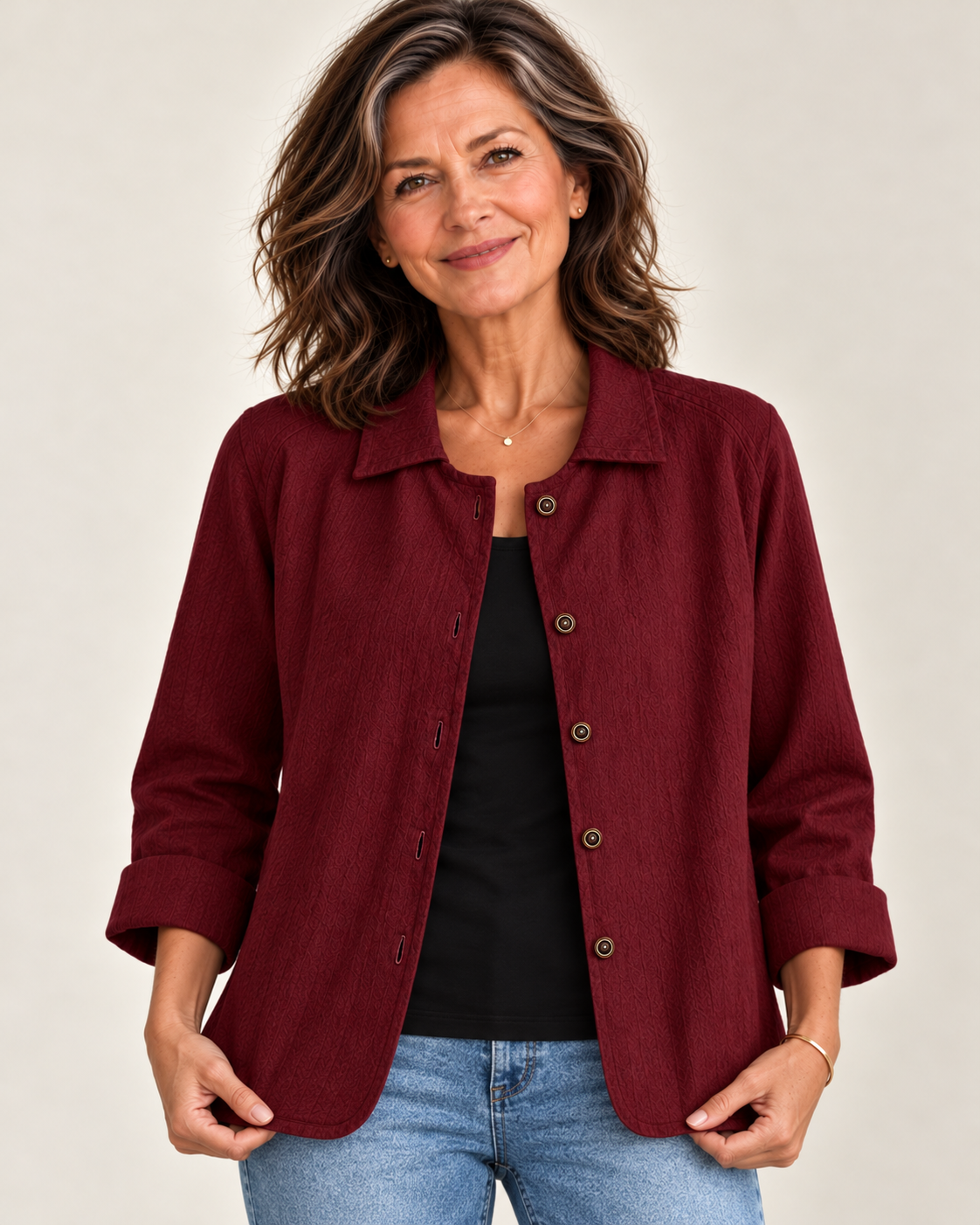 Elena™ | Relaxed Button-Front Blouse