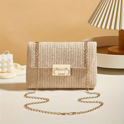 KATE | ELEGANT WOVEN STRAW SHOULDER BAG