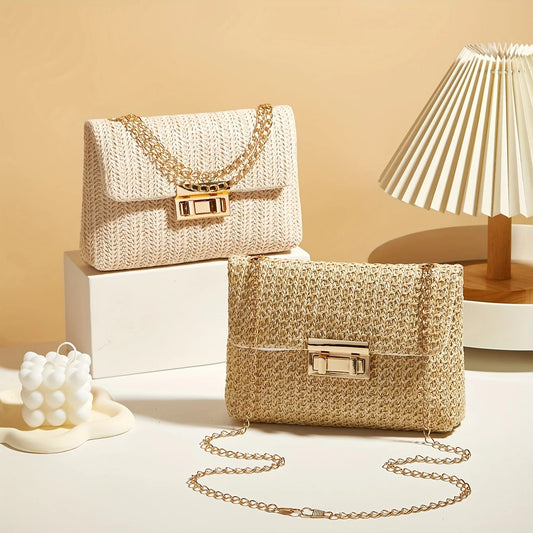 KATE | ELEGANT WOVEN STRAW SHOULDER BAG