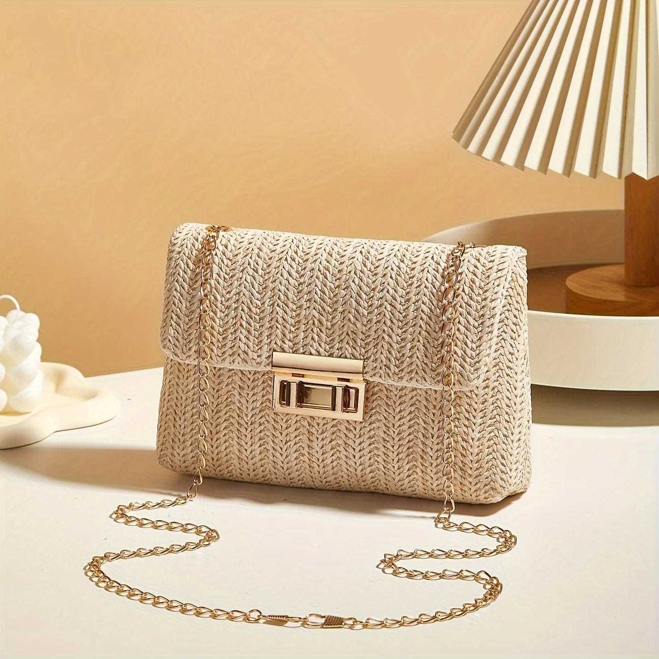 KATE | ELEGANT WOVEN STRAW SHOULDER BAG