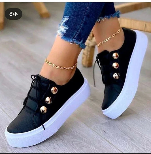 Serena | Round Toe Platform Sneakers