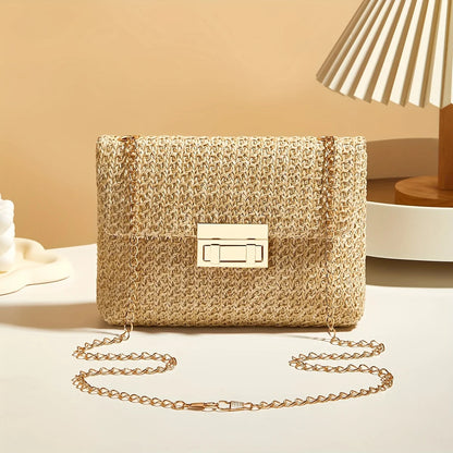 KATE | ELEGANT WOVEN STRAW SHOULDER BAG