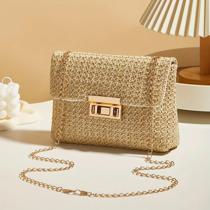 KATE | ELEGANT WOVEN STRAW SHOULDER BAG