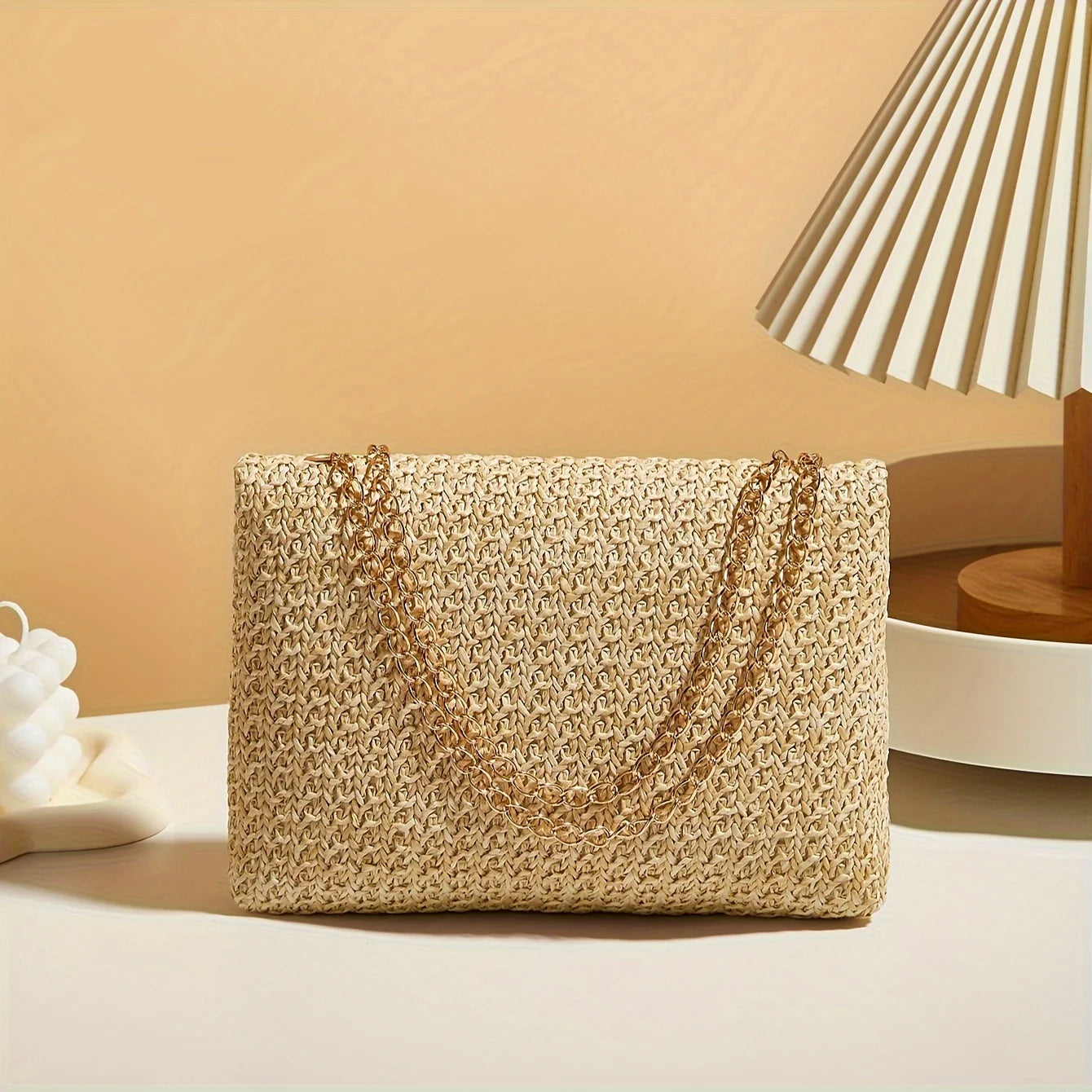 KATE | ELEGANT WOVEN STRAW SHOULDER BAG