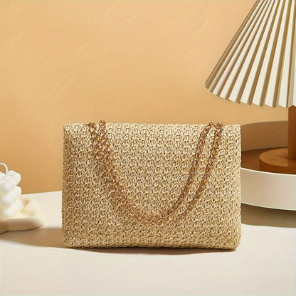 KATE | ELEGANT WOVEN STRAW SHOULDER BAG