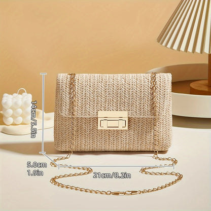 KATE | ELEGANT WOVEN STRAW SHOULDER BAG