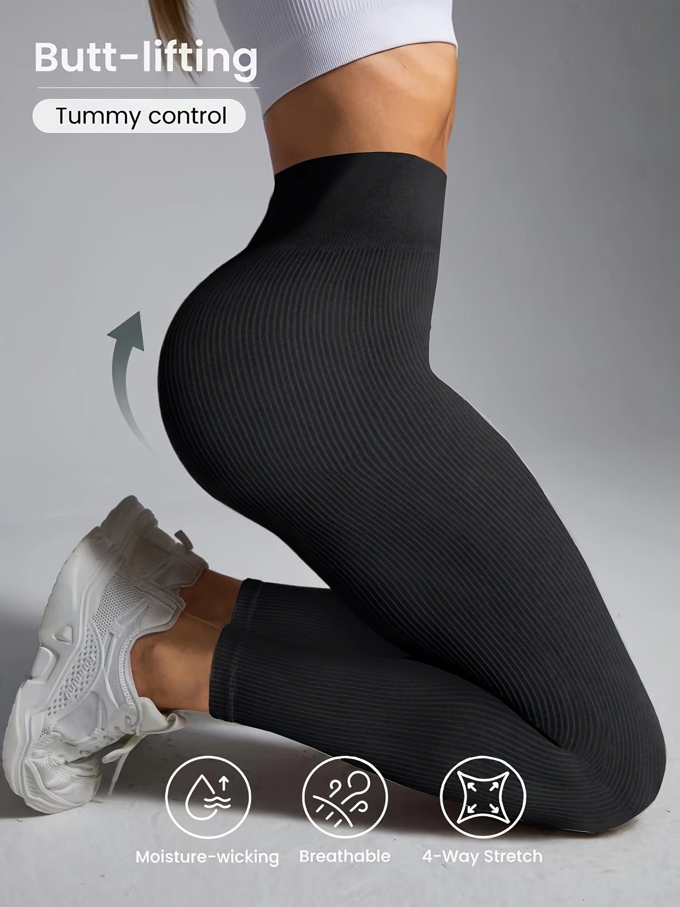 Luna | Ribbed Cropped Yoga Leggings