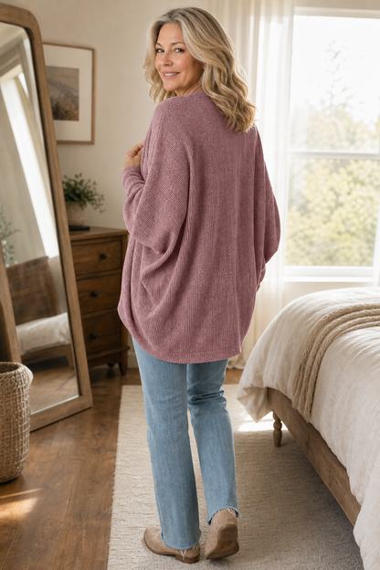 Madeline™ | Elegant Batwing Knit Cardigan
